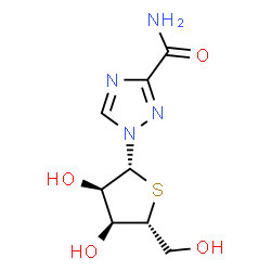 ChemSpider 2D Image | 1-(4-Thio-beta-D-ribofuranosyl)-1H-1,2,4-triazole-3-carboxamide | C8H12N4O4S