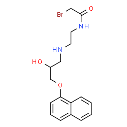 ChemSpider 2D Image | 2-Bromo-N-(2-{[2-hydroxy-3-(1-naphthyloxy)propyl]amino}ethyl)acetamide | C17H21BrN2O3