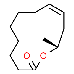 ChemSpider 2D Image | (9Z,12R)-12-Methyloxacyclododec-9-en-2-one | C12H20O2