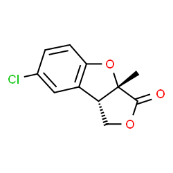 ChemSpider 2D Image | (3aS,8bS)-7-Chloro-3a-methyl-3a,8b-dihydrofuro[3,4-b][1]benzofuran-3(1H)-one | C11H9ClO3