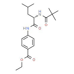 ChemSpider 2D Image | Ethyl 4-{[N-(2,2-dimethylpropanoyl)-L-leucyl]amino}benzoate | C20H30N2O4