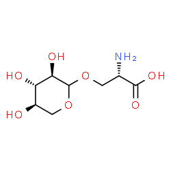 ChemSpider 2D Image | (2S)-2-Amino-3-{[(3R,4S,5R)-3,4,5-trihydroxytetrahydro-2H-pyran-2-yl]oxy}propanoic acid | C8H15NO7