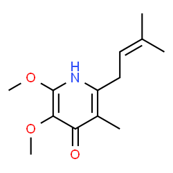 ChemSpider 2D Image | 2,3-Dimethoxy-5-methyl-6-(3-methyl-2-buten-1-yl)-4(1H)-pyridinone | C13H19NO3