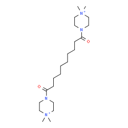 ChemSpider 2D Image | 4,4'-(1,10-Dioxo-1,10-decanediyl)bis(1,1-dimethylpiperazin-1-ium) | C22H44N4O2