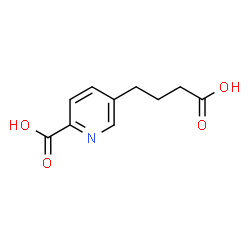 ChemSpider 2D Image | 5-(3-Carboxypropyl)-2-pyridinecarboxylic acid | C10H11NO4