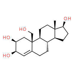 ChemSpider 2D Image | (2beta,3beta,17beta)-Androst-4-ene-2,3,17,19-tetrol | C19H30O4