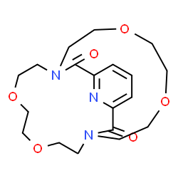 ChemSpider 2D Image | 4,7,13,16-Tetraoxa-1,10,26-triazatricyclo(8.8.7.1(20,24))hexacosa-20,22,24(26)-triene-19,25-dione | C19H27N3O6
