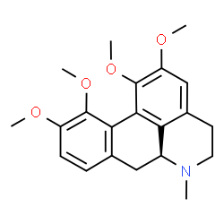 ChemSpider 2D Image | (6aS)-1,2,10,11-Tetramethoxy-6-methyl-5,6,6a,7-tetrahydro-4H-dibenzo[de,g]quinoline | C21H25NO4