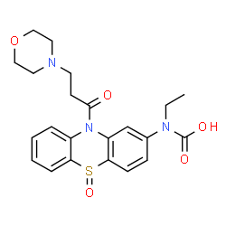 ChemSpider 2D Image | Ethyl{10-[3-(4-morpholinyl)propanoyl]-5-oxido-10H-phenothiazin-2-yl}carbamic acid | C22H25N3O5S