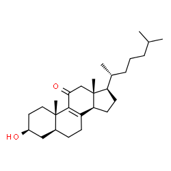 ChemSpider 2D Image | 3beta-Hydroxy-5alpha-cholest-8-en-11-one | C27H44O2