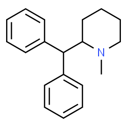ChemSpider 2D Image | 2-(Diphenylmethyl)-1-methylpiperidine | C19H23N