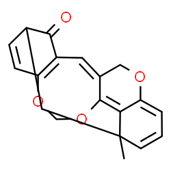 ChemSpider 2D Image | 6,12-Methano-12H,13H-(1)benzopyrano(4,3-d)(1,3)benzodioxocin-13-one, 6-methyl- | C19H16O4