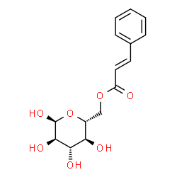 ChemSpider 2D Image | alpha-D-Glucopyranose, 6-(3-phenyl-2-propenoate) | C15H18O7