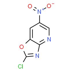 ChemSpider 2D Image | 2-Chloro-6-nitro[1,3]oxazolo[4,5-b]pyridine | C6H2ClN3O3