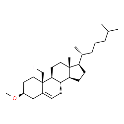 ChemSpider 2D Image | (3beta)-19-Iodo-3-methoxycholest-5-ene | C28H47IO