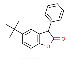 ChemSpider 2D Image | 5,7-Di-tert-butyl-3-phenyl-3H-benzofuran-2-one | C22H26O2