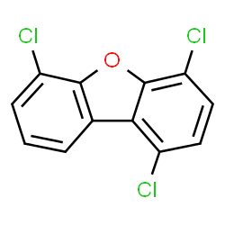 ChemSpider 2D Image | 1,4,6-TRICHLORODIBENZOFURAN | C12H5Cl3O