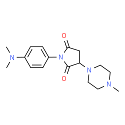 ChemSpider 2D Image | 1-[4-(Dimethylamino)phenyl]-3-(4-methyl-1-piperazinyl)-2,5-pyrrolidinedione | C17H24N4O2