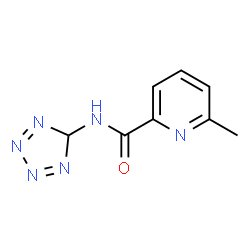 ChemSpider 2D Image | 6-Methyl-N-(5H-tetrazol-5-yl)-2-pyridinecarboxamide | C8H8N6O