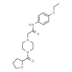 ChemSpider 2D Image | N-(4-Ethoxyphenyl)-2-[4-(tetrahydro-2-furanylcarbonyl)-1-piperazinyl]acetamide | C19H27N3O4