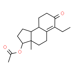 ChemSpider 2D Image | 6-Ethyl-3a-methyl-7-oxo-2,3,3a,4,5,7,8,9,9a,9b-decahydro-1H-cyclopenta[a]naphthalen-3-yl acetate | C18H26O3