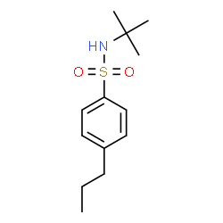 ChemSpider 2D Image | N-tert-butyl-4-propylbenzenesulfonamide | C13H21NO2S