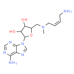 ChemSpider 2D Image | 9-(5-{[(2Z)-4-Amino-2-buten-1-yl](methyl)amino}-5-deoxypentofuranosyl)-9H-purin-6-amine | C15H23N7O3