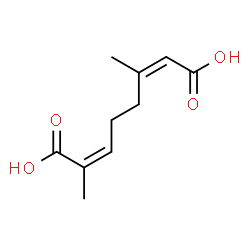 ChemSpider 2D Image | (2Z,6Z)-2,6-Dimethyl-2,6-octadienedioic acid | C10H14O4