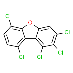 ChemSpider 2D Image | 1,2,3,6,9-Pentachlorodibenzofuran | C12H3Cl5O