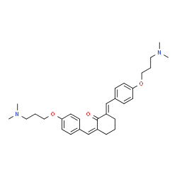 ChemSpider 2D Image | 2,6-Bis(4-(3-(dimethylamino)propoxy)benzylidene)cyclohexanone | C30H40N2O3