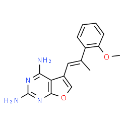 ChemSpider 2D Image | 5-[(1E)-2-(2-Methoxyphenyl)-1-propen-1-yl]furo[2,3-d]pyrimidine-2,4-diamine | C16H16N4O2