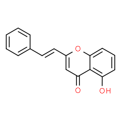 ChemSpider 2D Image | 5-Hydroxy-2-[(E)-2-phenylvinyl]-4H-chromen-4-one | C17H12O3