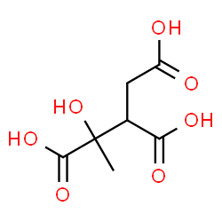 ChemSpider 2D Image | 3-hydroxy-1,2,3-Butanetricarboxylic acid | C7H10O7