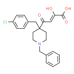 ChemSpider 2D Image | (2Z)-4-[1-Benzyl-4-(4-chlorobenzyl)-4-piperidinyl]-2-hydroxy-4-oxo-2-butenoic acid | C23H24ClNO4
