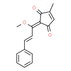 ChemSpider 2D Image | 2-(1-Methoxy-3-phenyl-2-propenylidene)-4-methylcyclopent-4-ene-1,3-dione | C16H14O3