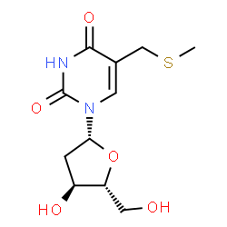 ChemSpider 2D Image | 2'-Deoxy-5-[(methylsulfanyl)methyl]uridine | C11H16N2O5S