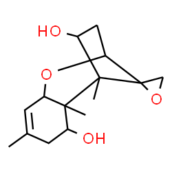 ChemSpider 2D Image | 12,13-Epoxytrichothec-9-ene-4,7-diol | C15H22O4