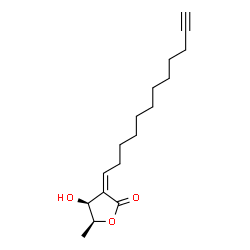 ChemSpider 2D Image | (3Z,4S,5S)-3-(11-Dodecyn-1-ylidene)-4-hydroxy-5-methyldihydro-2(3H)-furanone | C17H26O3