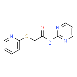 ChemSpider 2D Image | 2-(2-Pyridinylsulfanyl)-N-(2-pyrimidinyl)acetamide | C11H10N4OS