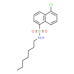 ChemSpider 2D Image | 5-Chloro-N-heptyl-1-naphthalenesulfonamide | C17H22ClNO2S