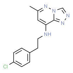 ChemSpider 2D Image | N-[2-(4-Chlorophenyl)ethyl]-6-methyl[1,2,4]triazolo[4,3-b]pyridazin-8-amine | C14H14ClN5