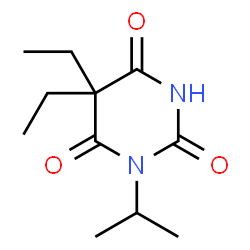 ChemSpider 2D Image | 5,5-Diethyl-1-isopropyl-2,4,6(1H,3H,5H)-pyrimidinetrione | C11H18N2O3