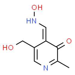 ChemSpider 2D Image | (4E)-4-[(Hydroxyamino)methylene]-5-(hydroxymethyl)-2-methyl-3(4H)-pyridinone | C8H10N2O3