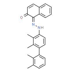 ChemSpider 2D Image | (1E)-1-[(2,2',3,3'-Tetramethyl-4-biphenylyl)hydrazono]-2(1H)-naphthalenone | C26H24N2O