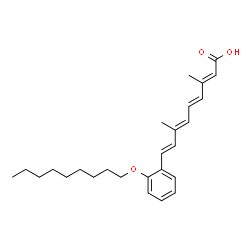 ChemSpider 2D Image | (all-E)-9-(2-(Nonyloxy)phenyl)-3,7-dimethyl-2,4,6,8-nonatetraenoic acid | C26H36O3