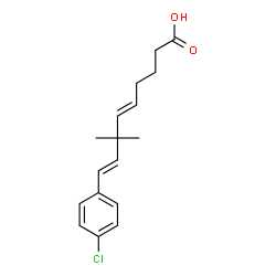 ChemSpider 2D Image | 9-(4-Chlorophenyl)-7,7-dimethyl-5,8-nonadienoic acid | C17H21ClO2