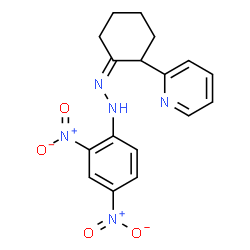 ChemSpider 2D Image | 2-{(2Z)-2-[(2,4-Dinitrophenyl)hydrazono]cyclohexyl}pyridine | C17H17N5O4