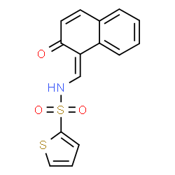ChemSpider 2D Image | N-[(Z)-(2-Oxo-1(2H)-naphthalenylidene)methyl]-2-thiophenesulfonamide | C15H11NO3S2