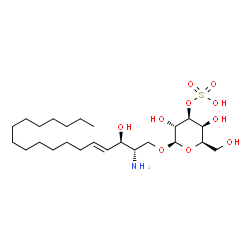 ChemSpider 2D Image | 1-(3-O-sulfo-beta-D-galactosyl)sphingosine | C24H47NO10S