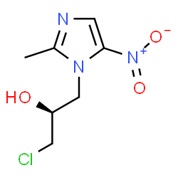 ChemSpider 2D Image | (2S)-1-Chloro-3-(2-methyl-5-nitro-1H-imidazol-1-yl)-2-propanol | C7H10ClN3O3